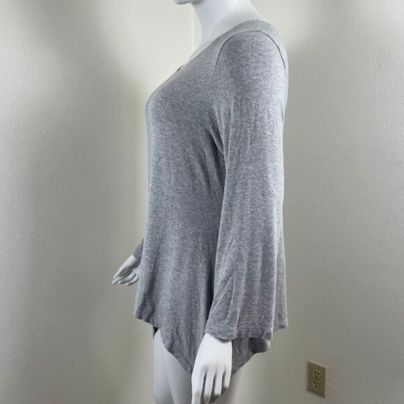 Bryn Walker Womens Size XL Gray Asymmetrical Jersey Knit Pullover Sweatshirt Top - Picture 7 of 11